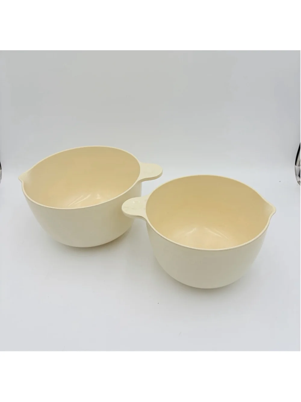 Monte Carlo Melanette Melamine Mixing Bowls #2 & #3 Cream Nesting Set of 2